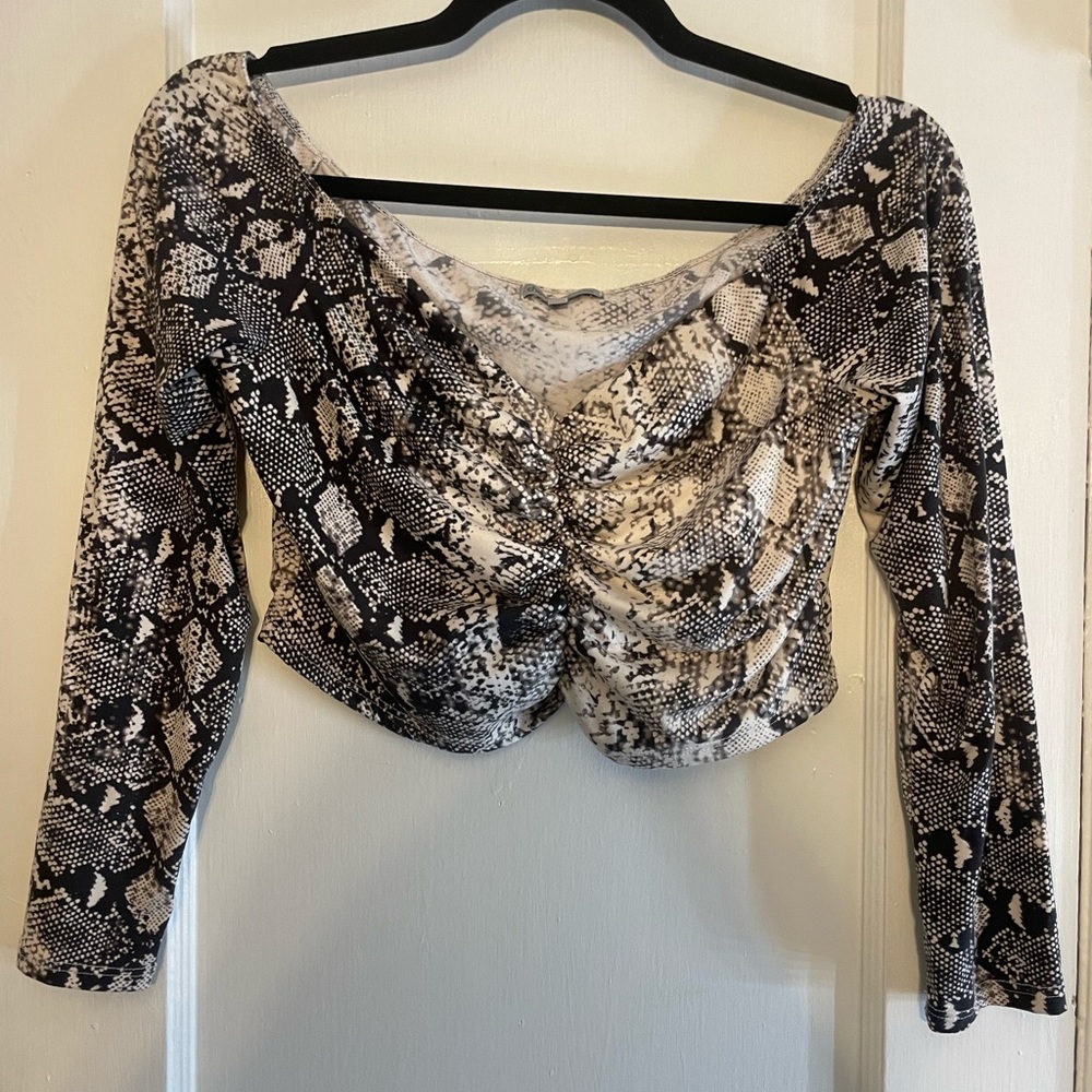 Snake skin crop top